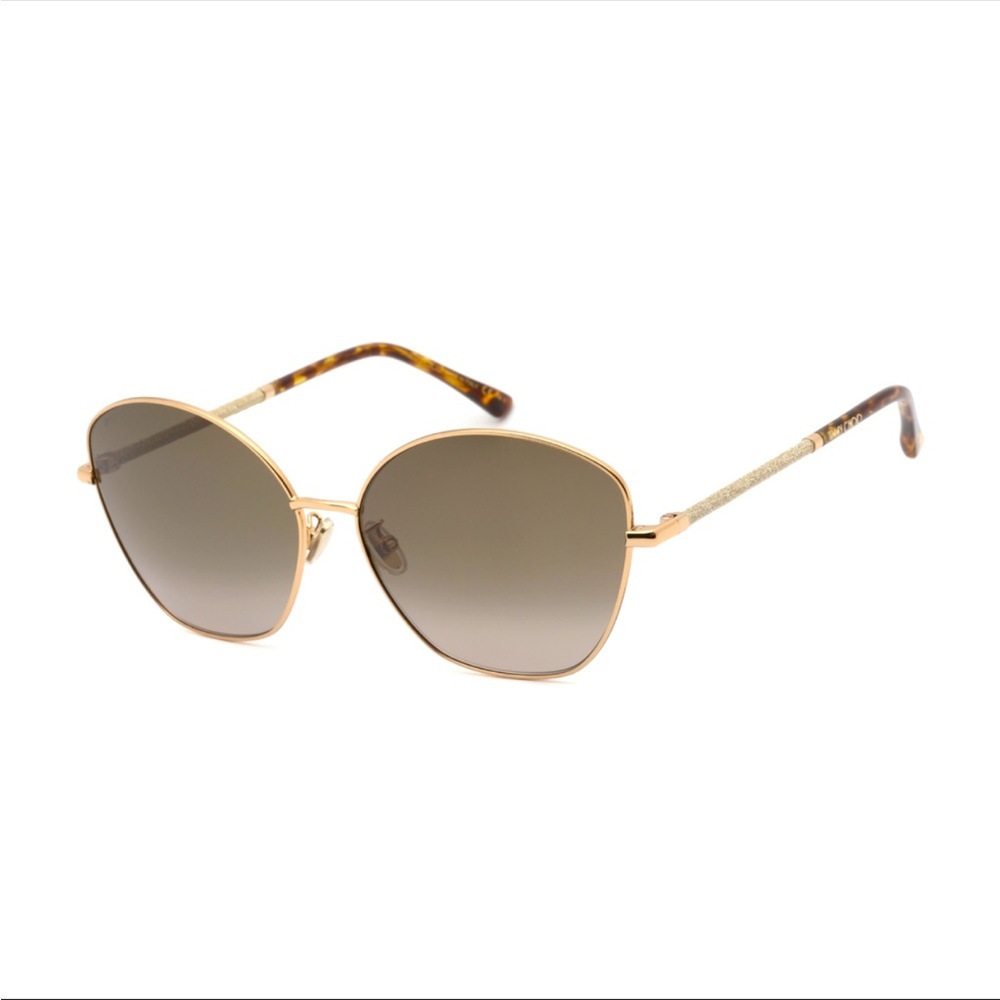 JIMMY CHOO Marilia Gold Havana Brown Gradient Sunglasses BRAND NEW